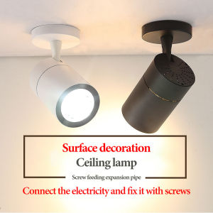VOLLIA LED Spotlight 7/20/30W Adjustable Light Direction Surface Mounted COB Spot Light Built-In Driver Downlight Recessed Mounted 3/4/5 Inch Saving Energy Ceiling Lamp Pin Modern Warm White Light for Bedroom Living Mall Indoor Lighting