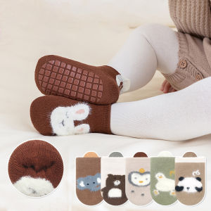 Lawadka Winter Kids Girl Boy Socks Anti Slip Cotton Baby Socks for Girls Boys Casual Soft Print Toddler Childrens Sock Non-slip h260729