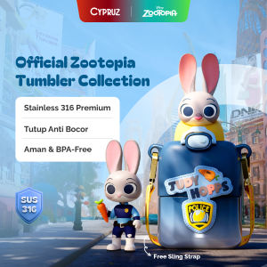 Cypruz Tumbler Disney Zootopia Collection Judy Hopps 430ml Botol Minum Sling Bottle Series Stainless BPA Free Tahan Panas Dan Dingin
