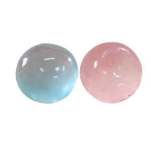 KEBETEME 4PCS Maltose Squishy Anti Stress Toys Squeeze Ball Fidgets Soft Simulated Transparent Blue/Pink Slow-rebound Decompression Toy