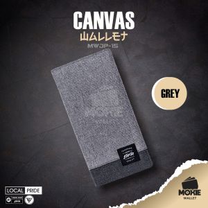 Dompet Panjang Pria Distro Keren Slim Canvas Wallet MWJP15 Branded Bahan Kanvas Motif Polos Banyak Slot