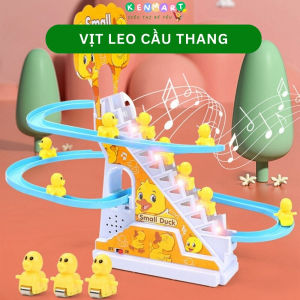 Đồ chơi cầu trượt Vịt leo cầu thang có nhạc vui nhộn và có đèn nháy đẹp mắt (bộ gồm combo 3/6/9/12 vịt)