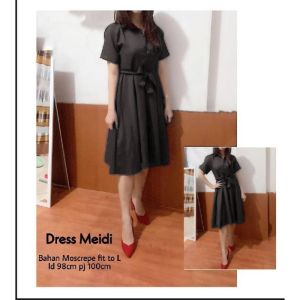 MM Dress Meidi ( COD ) casual dress santai selutut