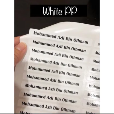 80pcs Name Sticker/Sticker Nama Sekolah(Kalis Air)