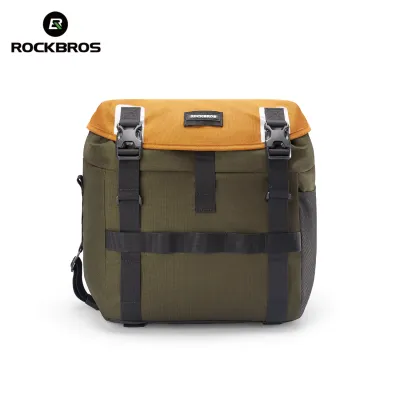 【SG Delivery】ROCKBROS Cycling Bag 24L Large Capacity Expandable Waterproof Handlebar Bag Adjustable Straps Convenient Firm Durable Wear-Resistant Road Gravel Bikes Front Cycling Storage Bag