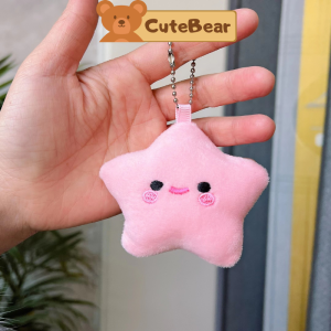 Móc khóa thú bông móc khóa ngôi sao dễ thương đáng yêu dùng làm móc khóa treo balo túi xách CB23