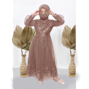 gamis brokat anak perempuan AYU / gamis anak brokat terbaru 2023 / gamis anak model terbaru 2023
