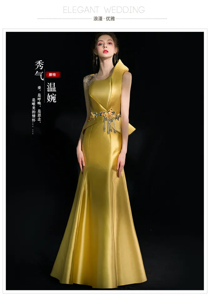 Mẫu váy cưới màu vàng siêu hot - Tài Lộc Wedding