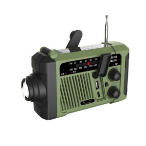 TUO29 พร้อมไฟฉาย วิทยุฉุกเฉินพลังงานแสงอาทิตย์ การอ่านแสง สัญญาณเตือนภัย SOS วิทยุ am/fm แบบพกพาได้ มัลติฟังก์ชั่ วิทยุมือหมุน เหตุฉุกเฉินป้องกันภัยพิบัติ