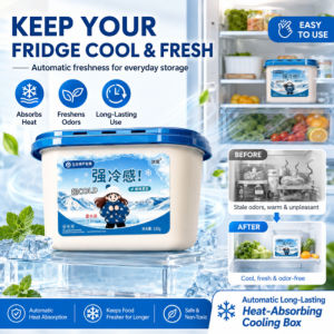 Portable Cooler Mini Cooling Box Automatic Heat Absorption Desktop Cooling Fan Personal Air Cooler Long Lasting Summer Cooling Device Bedroom Office Home Desk