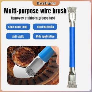 BF Double‑Headed Gas Stove Cleaning Brush Kitchen Grease Remover Steel Wire Decontamination Scrub Brush