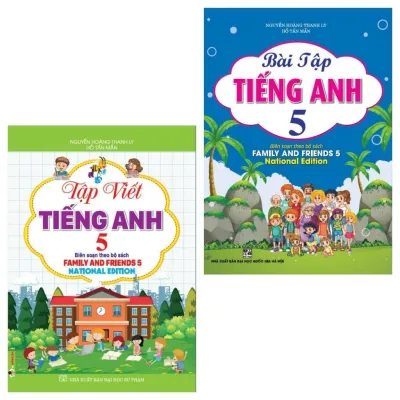Sách - Bài Tập Tiếng Anh + Tập Viết Tiếng Anh Lớp 5 - Bộ Sách Family And Friends 5 National Edition - Combo 2 Cuốn