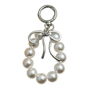 Handmade Đính Cườm Móc chìa khóa với Bowknot Keychain dây móc điện thoại móc khóa túi Keyring trang trí cho Ví nam ví nữ ba lô