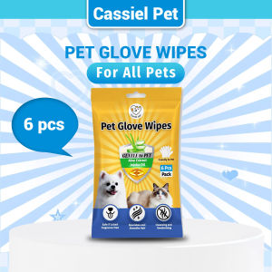 Cassiel Pet Sarung Tangan Pembersih Hewan Sekali Pakai - Atasi Kotor/Lemak Tanpa Air & Shampo