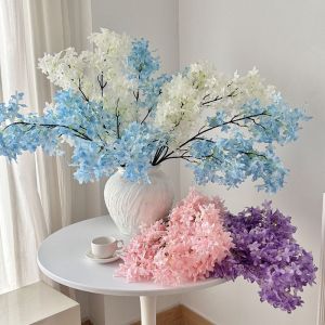 CHLOCH Purple Artificial Lilac Flower Decorative Silk Fake Blossom Bouquet  Simulation Artificial Faux Plants Wedding Decoration
