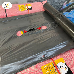 พลาสติกคลุมดิน 0.8ม.x400หลา(360ม) เจาะรูเดี่ยว 1แถว ผ้ายางคลุมดิน ผ้ายางคลุมวัชพืช ผ้ายางคลุมแปลงผัก