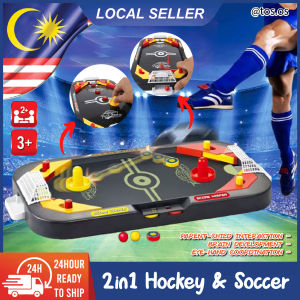 2in1 Tabletop Soccer & Ice Hockey Game Competitive Sport Games Pinball Score Board Toy / Permainan Sukan Hoki Bola Sepak