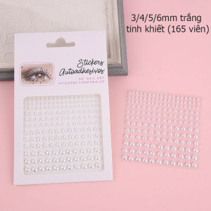 Tấm Sticker Đính Hạt Ngọc 3D Trang ĐIểm Mặt Lung Linh Charm Đá Dán Mặt Làm Nail Đính Tóc Có Sẵn Keo Đa Năng Tiện Dụng