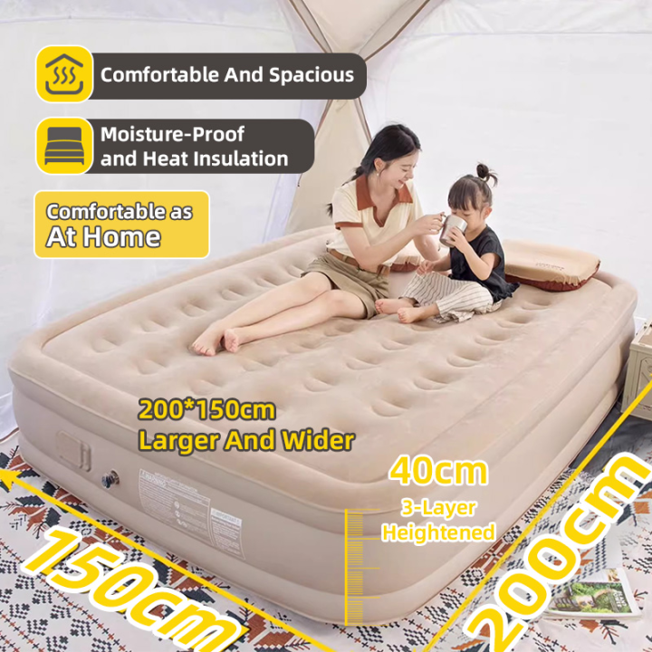 King size double high air mattress best sale