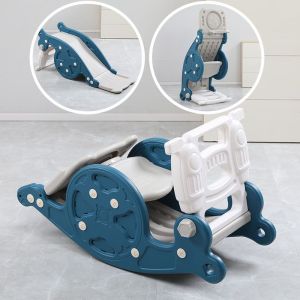 【LDIES】ม้าโยกสไลด์สองในหนึ่งเดียวตะกร้าอเนกประสงค์กรอบในร่มเด็กของขวัญหนึ่งปีเด็กเก้าอี้โยกม้าจันของเล่นม้าโยก