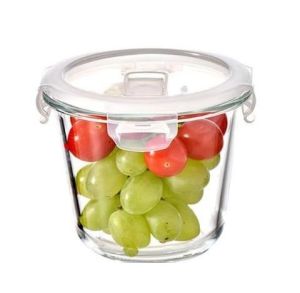 Glass Soup Container Microwave Glass Lunch Box Heat Resistant Leakproof Food Storage 700ml - KeiMav
