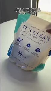 3-In-1 Laundry Capsule 50 Pods/Bag  Laundry Detergent Pods Clothes Wash Beads