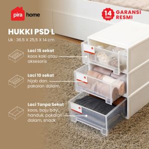 PIRA - HUKKI PSD Kotak Penyimpanan Serbaguna / Box Plastik / Laci Susun Plastik