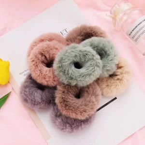 Ikat Rambut Bulu Polos Halus dan Lembut - Kuncir Rambut Korean Style