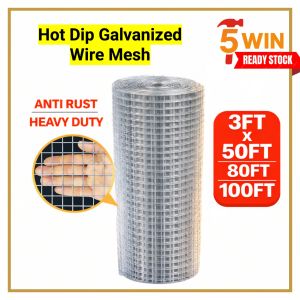 HOT DIP GALVANIZED WIRE MESH NETTING (3FTx50FT/80FT/100FT) 🔥 Ready Stocks 🔥 DAWAI JARING ANTI KARAT