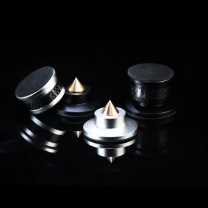 ATAUDIO 4PCS HiFi Speaker Spike Isolation Stands Carbon Fiber Aluminum Alloy Damping Metal Foot Pad Adjustable Cone Speaker feet