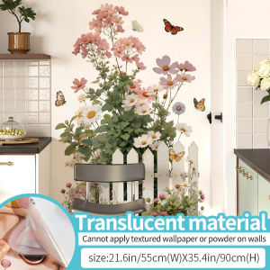 Wall Sticker 3D Flower Garden Self Adhesive Waterproof Removable PVC Wallpaper Set