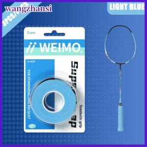 wangzhansi ยางแบดมินตันมือจับ3ชิ้น แพ็คด้ามจับด้ามจับกันลื่นด้ามจับหนังแบดมินตันยาง