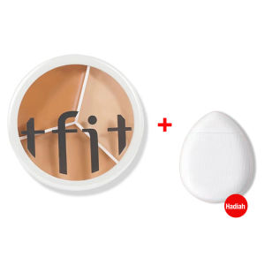 [Ready stock]TFIT Tri-Color Concealer Cover Spots Dark Circles Under Eyes Acne Marks Facial Concealer Palette 1pc