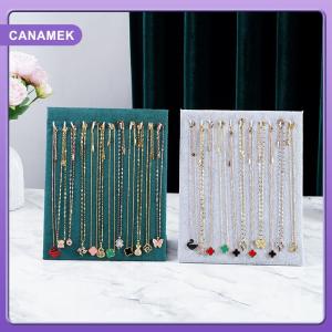 【CANAMEK】 Flannel Necklace Pendant Display Stand Earring Display Board Women Jewelry Rack Bracelet Storage Holder Dangler Eardrop Shelf