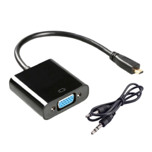 HDTV to VGA Converter 1080P Resolution Plug and Play Design Plastic Texture for Various Devices Smartphone Display