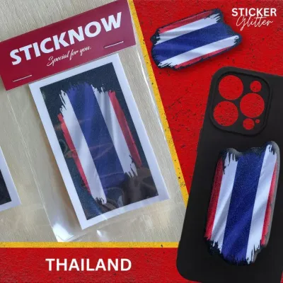 Sticker Bendera Negeri | Malaysia | Thailand | Palestin [Glitter Effect]