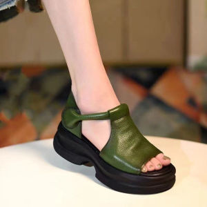 Free Shipping Open-Toe Korean-Style Fashion Hollow Roman Magic Mom Sandals New Summer WomenS Shoes Thick-Soled Wedge Sandals