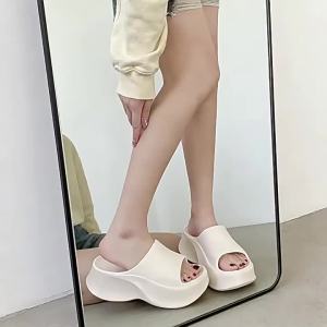 [Free Shipping] Summer Thick-Soled EVA Height-Increasing Slippers For Women Suitable For Outdoor Wear With Arch Support Fashionable Versatile Non-Slip And Odor-Resistant