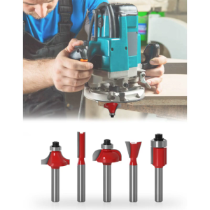 15pcs 1/4 Inch Router Bit Set Trimming Straight Milling for Wood Cutting