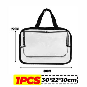 【XZxinzhan】5PCS Transparent Toy Storage Bag Large Capacity Puzzle Block Organizer PVC Storage Bags Travel Waterproof Organizer Makeup Zip Bags