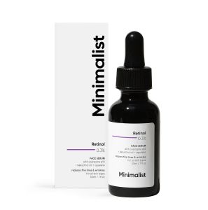 Minimalist Retinol 0.3% Serum for Face Night Face Serum With Squalane & Bakuchiol for Anti Aging Reduce Fine Lines & Wrinkles For Women & Men 1 Fl Oz / 30 ml