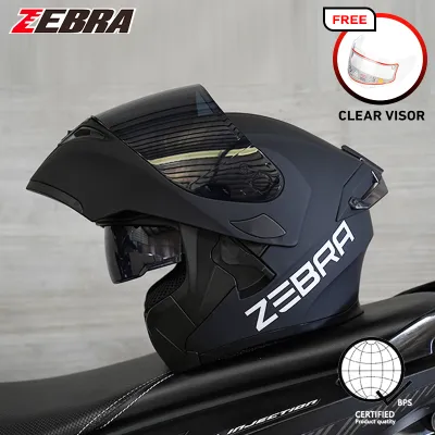 Zebra helmet Motorcycle full face woman/man dual Visor modular helmet for Motorcycle with icc/bps Free Visor ff805 plus