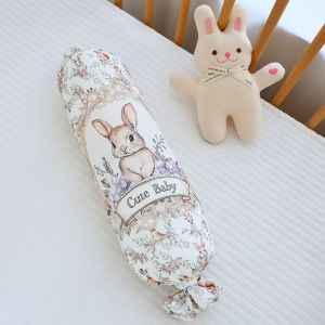 Cotton Baby Bolster Pillow Cylindrical Pillow Infant Soothing Pillow Baby Side-Sleeper Pillow