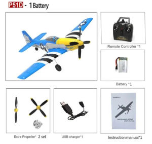 ST[Available Original][Fast delivery]Volantex rc 761-5 P-51 P51D Mustang 400mm Wing Span 2.4G RC Plane Aircraft RTF 6-axis Stabilizer System and One-key Aerobatic
