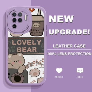 Ốp Cho OPPO A94 Ốp Điện Thoại Cho Bé Trai Bé Gái Ốp Da PU Hình Gấu Hoạt Hình Cảm Giác Da Mỏng