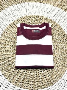 KAOS ANAK STRIP 5 CM UNISEK LAKI LAKI PEREMPUAN