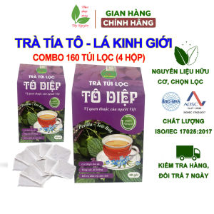 160 gói trà tía tô kinh giới trà tô diệp trà túi lọc tía tô gừng Bảo Khang giảm ho tiêu đờm trắng da hạ sốt giảm cân