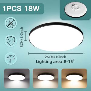 LED Ultra-Thin 5cm Ceiling Light White/3-ColorsCeiling Light Outdoor Panel Light/BathroomLight Indoor Lighting Home Lamp
