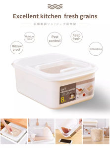 Fans Tone Home Insect-Proof Rice Bucket for Kitchen Moisture-Proof Grains Flour Storage Box Sealed Jar Container Pet Food Organizer