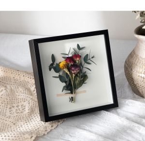[SG Supper Offer ] Hollow 3CM  Wooden Photo Frame for Dry Flower Frame Specimen Shadow Box Valentines Day Gift Wooden Photo Frames Christmas Teachers day Gift